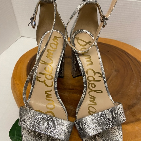 Sam Edelman Snakeprint YARO Ankle strap heels - Picture 4 of 9